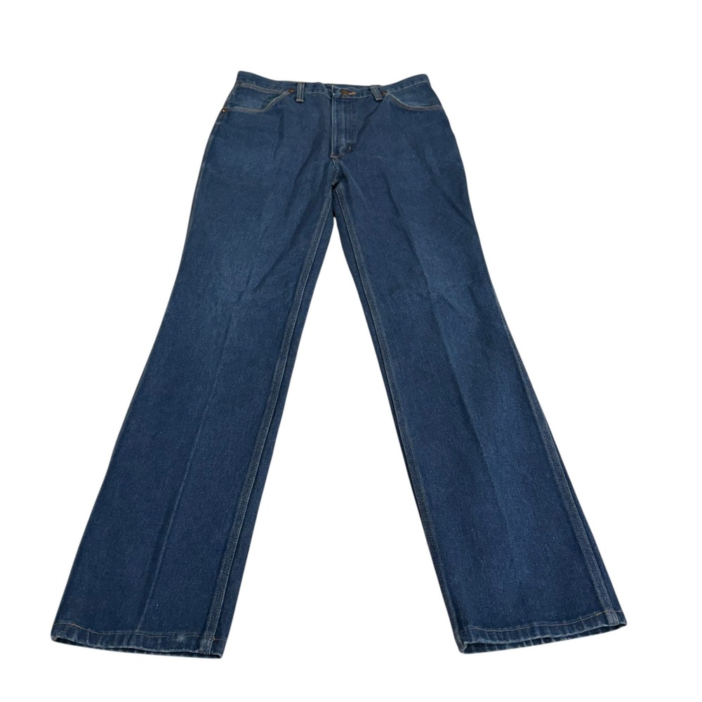 Vintage Wrangler 912DEN Mens Regular Fit Jeans Dark Wash Made in USA 34x34